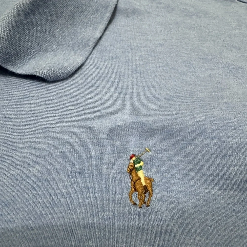 Polo‎ Ralph Lauren Polo Shirt Mens 4XB Blue Cotton Preppy Flesh Pony Collared